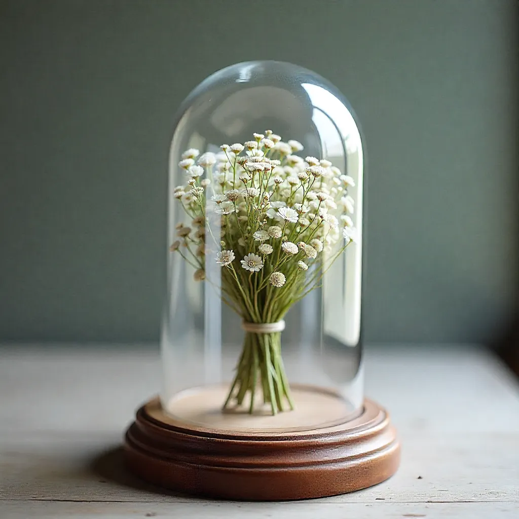 Classic preserved wedding bouquet in elegant frame
