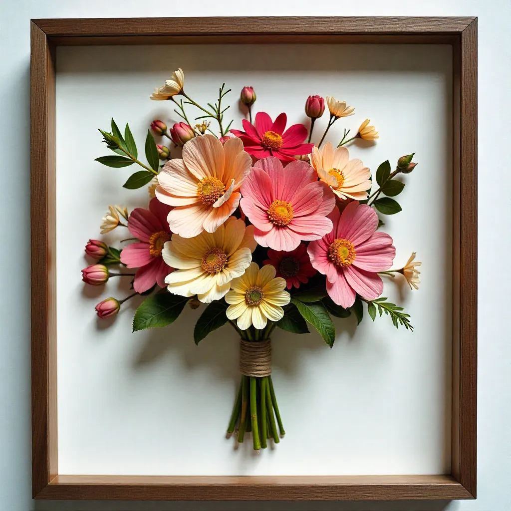 Floral preservation process in progress